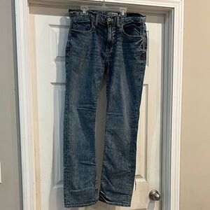 BKE Men's Dark Blue Straight Jeans